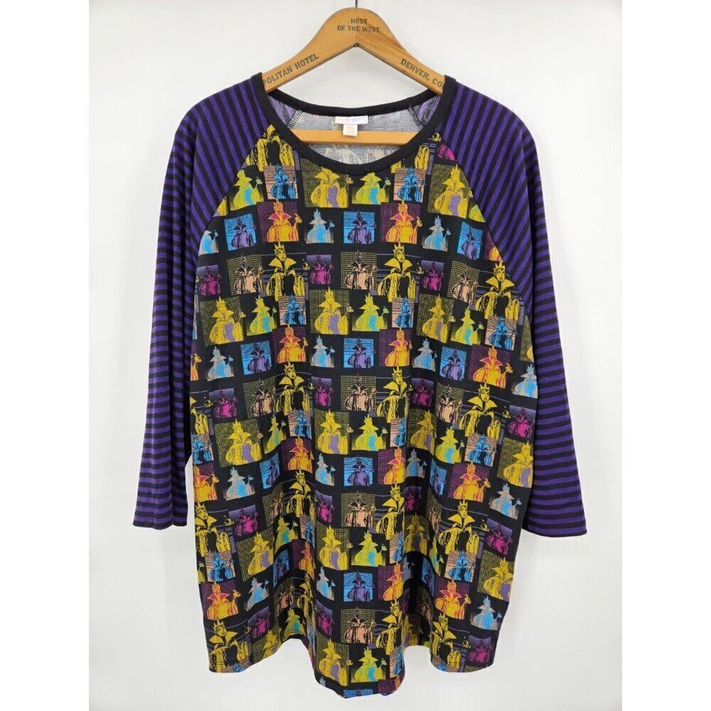 NWOT Lularoe Disney Randy Raglan Tee Womens 3XL Snow Whites Evil Queen